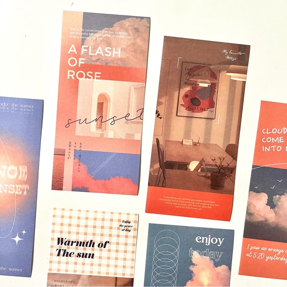 🏷️ aesthetic sunset clouds material paper for scrapbook junk journaling - Picture 8 of 11